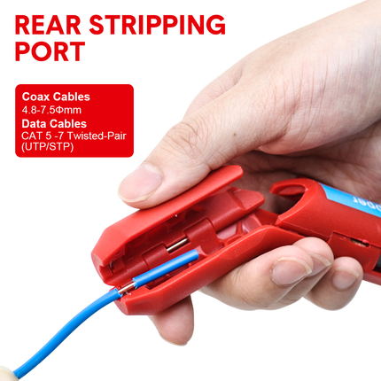 Wire Stripper Ergonomic Curved Handle Cable Stripping Splitting Cut Tool Wide Stripping Ranges Hand Tool with 6 Size Planer Holes for Electrical.