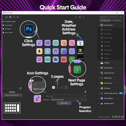 Studio Controller Keyboard Stream Controller Customizable Deck with 15 Shortcut Keys for Multi Applications Triggered in PC for Streaming Studio Work Game.