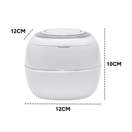 Ultrasonic UV Cleaner Portable 42khz Dual Mode Cleaner 180-220ml with Chamber and Timer for Dentures Aligner Retainer Dental and Jewellery Cleaning Machine.