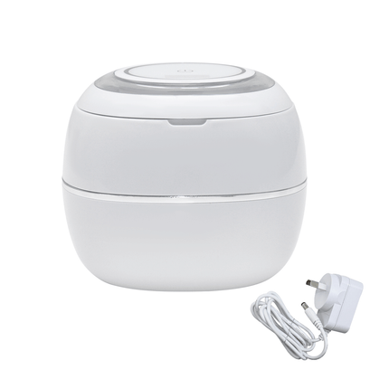 Ultrasonic UV Cleaner Portable 42khz Dual Mode Cleaner 180-220ml with Chamber and Timer for Dentures Aligner Retainer Dental and Jewellery Cleaning Machine.