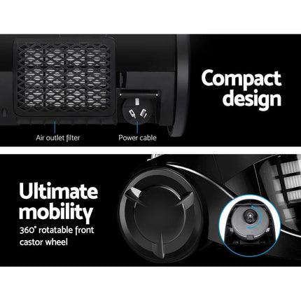 Devanti 2200W Bagless Vacuum Cleaner Black.