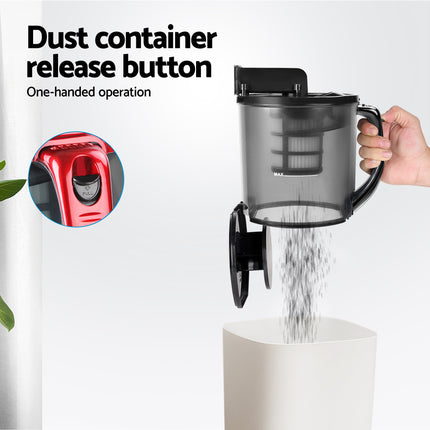 Devanti 2200W Bagless Vacuum Cleaner Red.