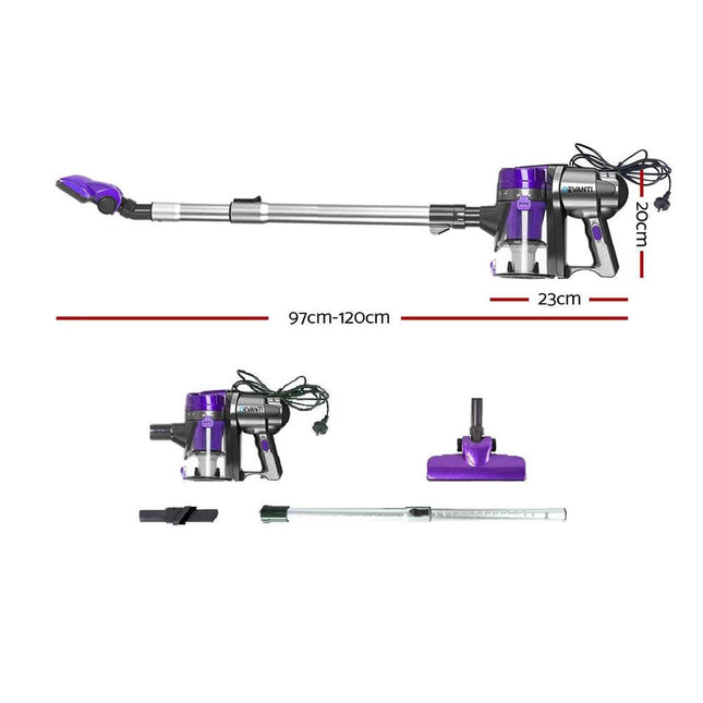 Devanti Stick Vacuum Cleaner Handheld Corded 450W Purple.