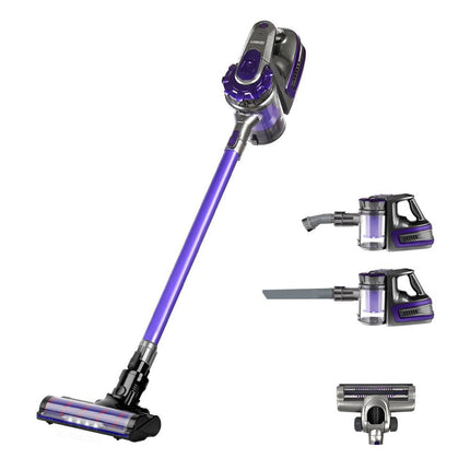 Devanti Stick Vacuum Cleaner Cordless Roller Brush 150W Purple.
