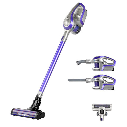 Devanti Stick Vacuum Cleaner Roller Brush Cordless 150W Purple.