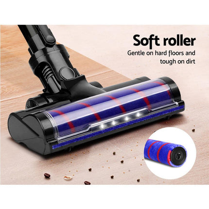 Devanti Stick Vacuum Cleaner Roller Brush Cordless 150W Purple.