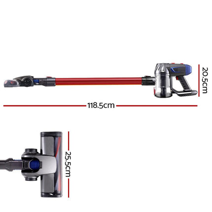 Devanti Stick Vacuum Cleaner HEPA Filter Red 150W.