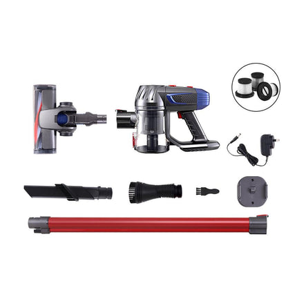 Devanti Stick Vacuum Cleaner HEPA Filter Red 150W.