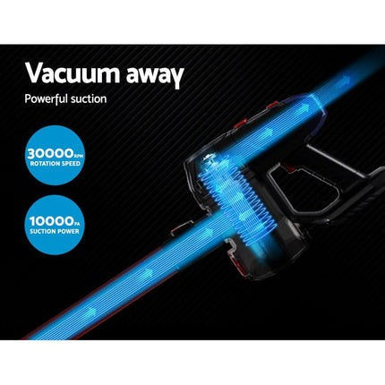 Devanti Stick Vacuum Cleaner HEPA Filter Red 150W.