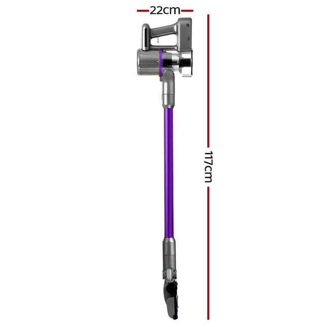 Devanti Stick Vacuum Cleaner Bagless Cordless 120W Purple.