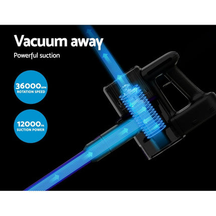 Devanti Stick Vacuum Cleaner Bagless Cordless 120W Purple.