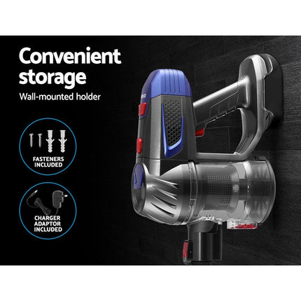 Devanti Stick Vacuum Cleaner Bagless Cordless Red 150W.