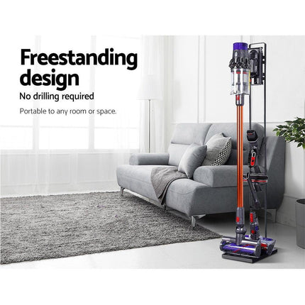 Artiss Freestanding Dyson Vacuum Cleaner Stand for V6 7 8 10 11 Black.