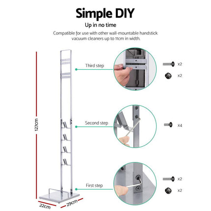 Artiss Freestanding Dyson Vacuum Cleaner Stand for V6 7 8 10 11 Silver.