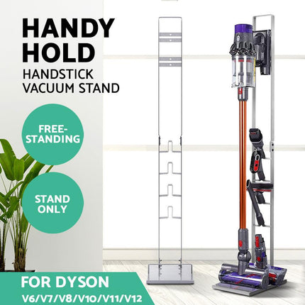 Artiss Freestanding Dyson Vacuum Cleaner Stand for V6 7 8 10 11 Silver.
