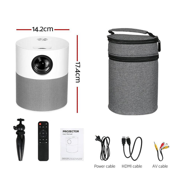 Devanti Portable Mini Video Projector 1080P Wifi Home Theater HDMI Carry Bag.