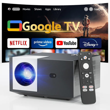 Devanti Video Project 4K 1080P Official Google TV 5G Wifi Home Cinema.