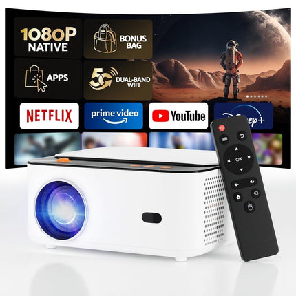 Devanti Video Project 4K 1080P Android 5G Wifi Home Cinema.