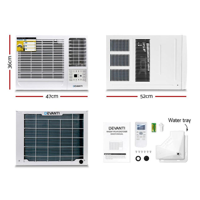 Devanti Window Air Conditioner 1.7kW.