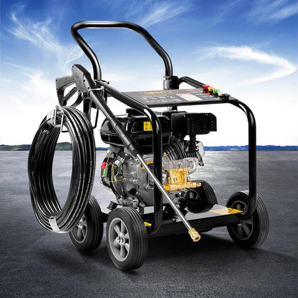 Giantz Petrol High Pressure Cleaner Washer 20M Hose Gurney.