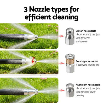 Giantz Pressure Washer Hose 30M 5800PSI Power Replacement Extension 1/4'' Quick Connect.