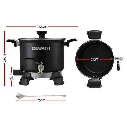 Devanti 5L Wax Melter Candle Making 1200W Melting Pot Furnace Quick Pour Spout Soy Soap.
