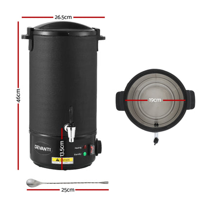 Devanti 10L Wax Melter Candle Making 1520W Melting Pot Furnace Pour Spout Soap.