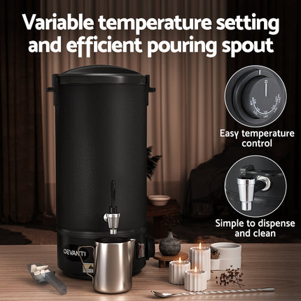 Devanti 10L Wax Melter Candle Making 1520W Melting Pot Furnace Pour Spout Soap.