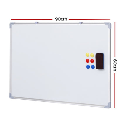 Magnetic Whiteboard 60x90cm Erase Board Marker Eraser Tray Home Office School.