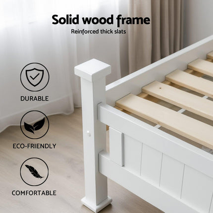 Artiss King Single Bed Frame and Bookshelf.