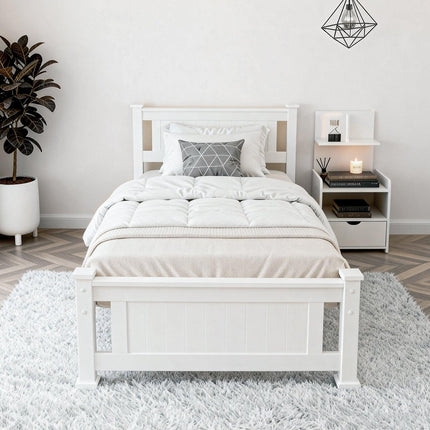 Artiss King Single Bed Frame and Bookshelf.