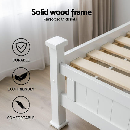 Artiss King Single Bed Frame and Bookshelf.