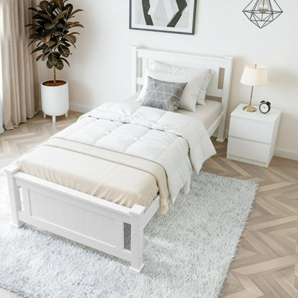 Artiss King Single Bed Frame and Bookshelf.