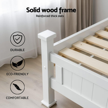 Artiss King Single Bed Frame and Bookshelf.