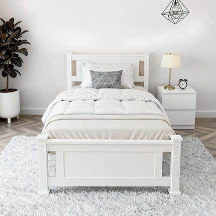 Artiss King Single Bed Frame and Bookshelf.