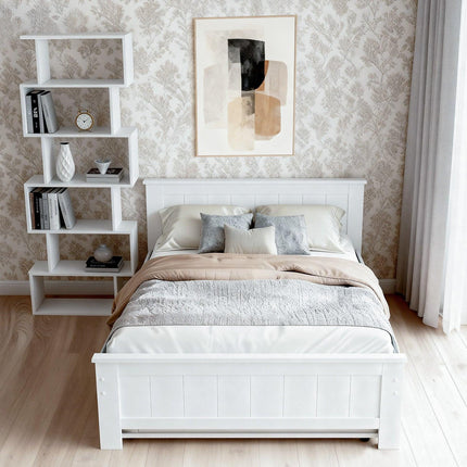Artiss Bed Frame King Single and Bookshelf.