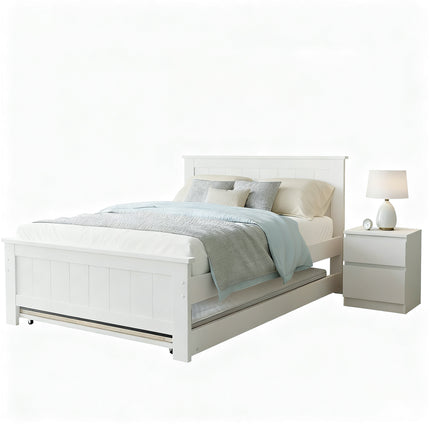 Artiss King Single Bed Frame and Bedside Table.
