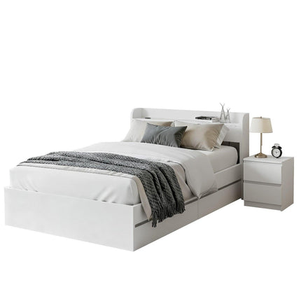 Artiss Single Bed Frame and Bedside Table.