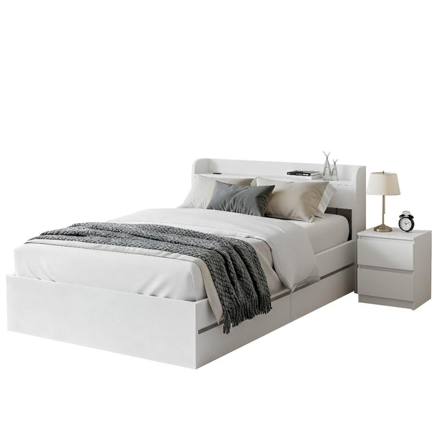 Artiss Single Bed Frame and Bedside Table.