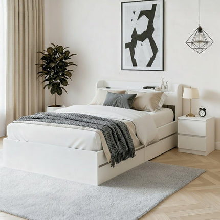 Artiss Single Bed Frame and Bedside Table.