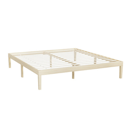 Artiss Bed Frame King Size Wooden Base Mattress Platform Timber Pine BRUNO.
