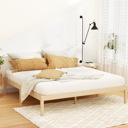 Artiss Bed Frame King Size Wooden Base Mattress Platform Timber Pine BRUNO.