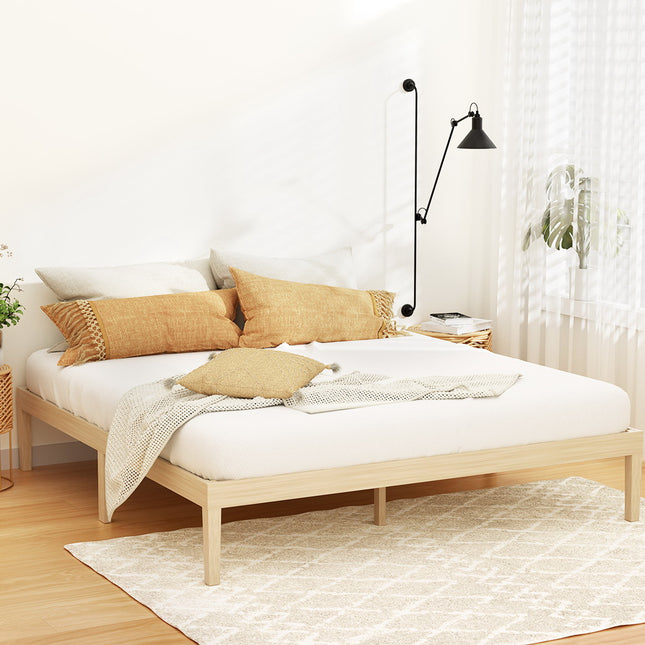 Artiss Bed Frame King Size Wooden Base Mattress Platform Timber Pine BRUNO.
