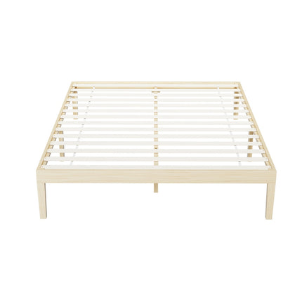 Artiss Bed Frame Queen Size Wooden Base Mattress Platform Timber Pine BRUNO.