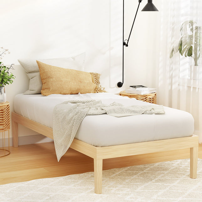 Artiss Bed Frame Single Size Wooden Base Mattress Platform Timber Pine BRUNO.