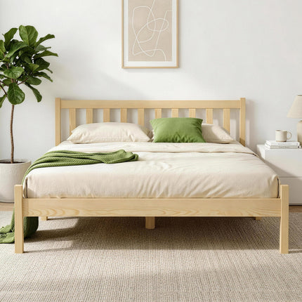 Artiss Bed Frame Double Size Wooden Oak SOFIE.
