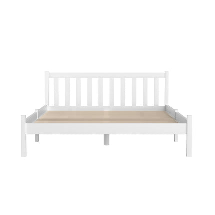 Artiss Bed Frame Double Size Wooden White SOFIE.