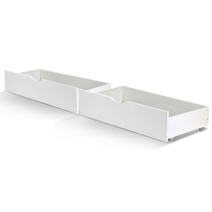 Artiss 2x Bed Frame Storage Drawers Trundle White.