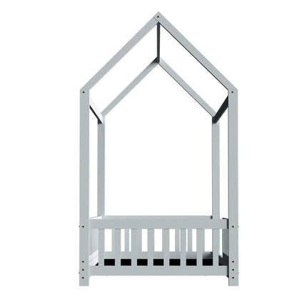Artiss Bed Frame Wooden Kids House Frame Grey ROCK.