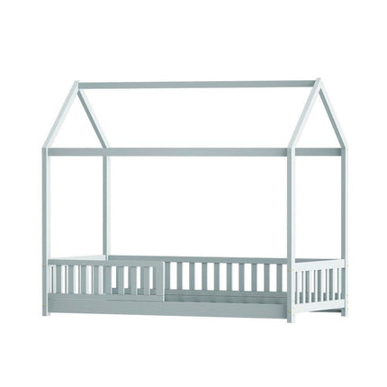 Artiss Bed Frame Wooden Kids House Frame Grey ROCK.